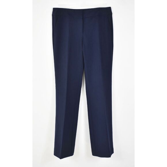 Ann Taylor Solid Navy Signature Trouser Office Career Pants 6 - Picture 2 of 6